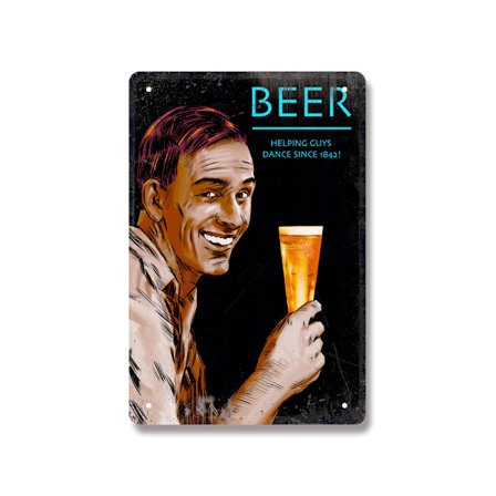 Nostalgisk industriell stil veggdekorasjon stue bar øl dekorativt maleri