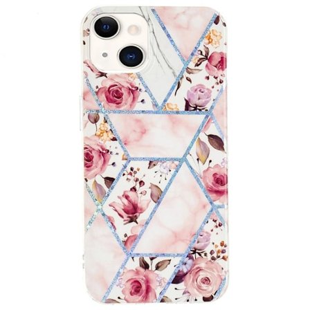 Marmormotiv iPhone 14 Plus skal - Ros