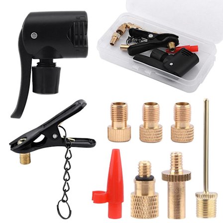 9 stk. bilpumpehode fotball kompressor ballnål sykkelventil adaptersett