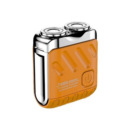 MINI Elektrisk Barbermaskine Classic - Bærbar, Genopladelig og Vandtæt til Mænd og Kvinder Orange