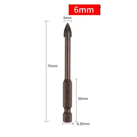 Ristikuusiolaattojen poranterät 6 mm