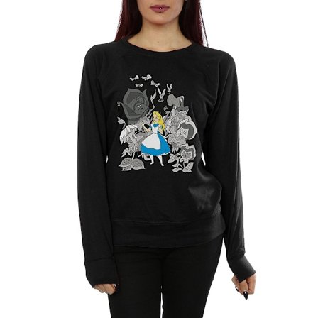 Alice i Underlandet Dam/Dam Blommor Bomull Sweatshirt M B