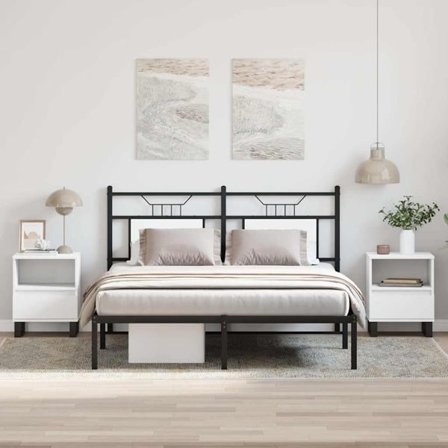 vidaXL Sängbord 2 st vit 40x35x50 cm konstruerat trä