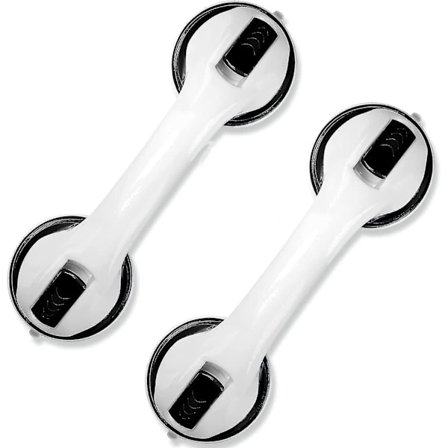 2-pakning med 12" baderomshåndtak dusjhåndtak med kraftig sugekopp