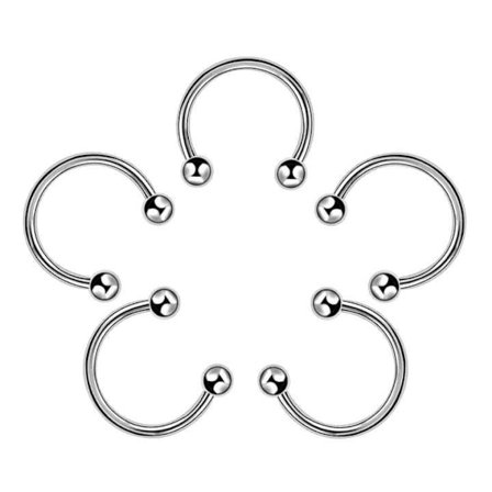 Foregive piercing 8-pack i sølv - Perfekt til udklædning og Halloween