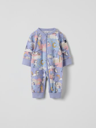 Einhorn Pyjama Overall - 50|56 - kinderbekleidung - purple - Polarn O. Pyret