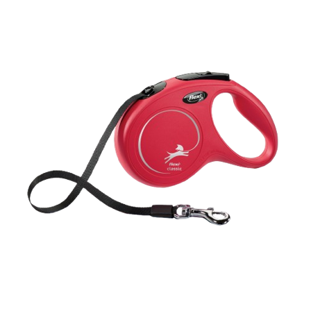 Flexi - Bånd New Classic Band Red Medium, 5 m, maks. 25 kg - Hund - Halsbånd - ZOO.no