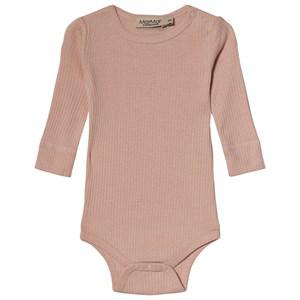 Kids - MarMar Copenhagen Pink Rib Baby Body 4 Months/62 cm - All in ones - 4 months - Pink - Mädchen