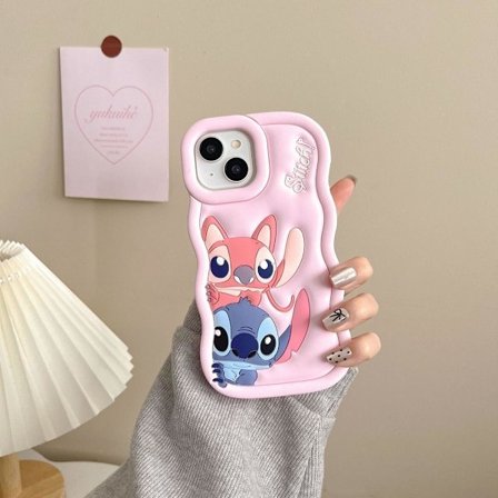 (For iPhone 11) Lilo og Stitch silikon deksel mobil deksel