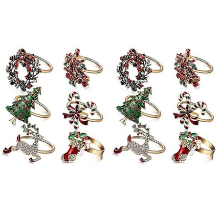 Servietringe Jul Servietholder Ring Guirlande - 6-pak