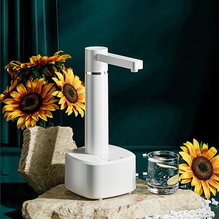 Acboor Vatten Dispenser, 1200mAh Vatten Dispenser 3 Hastigheter Vattenmängd USB Laddning Vattenflaska Pump 220v 4w Elektrisk Vatten Dispenser 