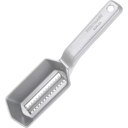 Fiskfjällskrapa med Uppsamlingsbricka, Aluminium och Rostfritt Stål, 21x5.9x5.3cm, Scalex Silver