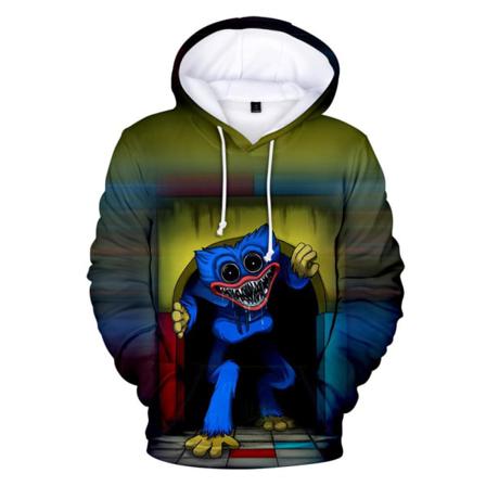 Kid Poppy Playtime 3d- Printed Hoodie Vinter Casual Lös Tröja