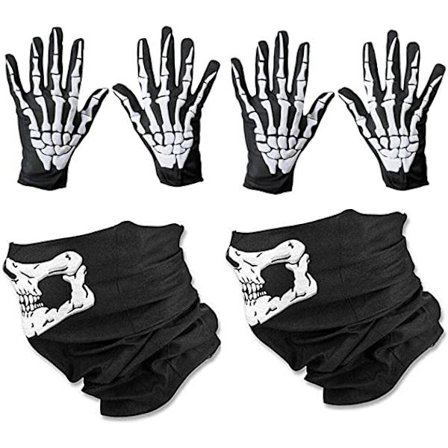 Halloween dekoration, 6-delt Halloween maske horror skelet kæbe maske skelet spøgelse g