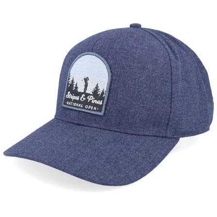 Adidas - Blauw adjustable Cap - Hi crown Collegiate Heather Navy Adjustable @ Hatstore