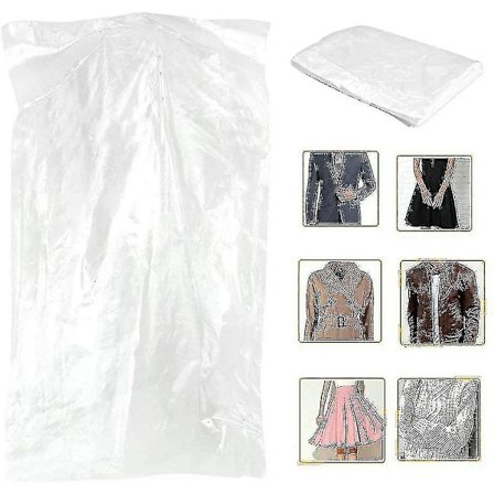 50 Pakk Klærpose Transparent Klær Støvdeksel Støvtett Hengende Klær