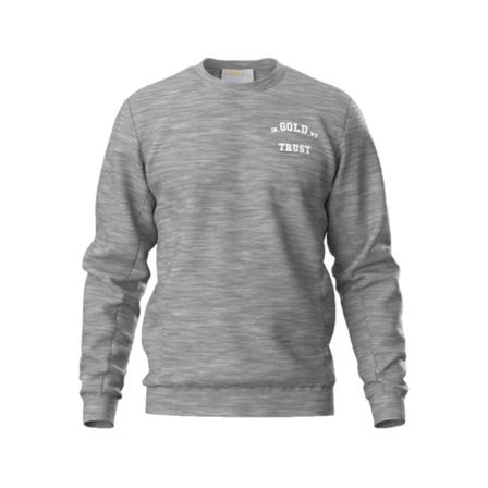 In Gold We Trust, In Gold We Trust The Slim 2.0 Crewneck Grey Melange Grijs, Heren, Maat:S