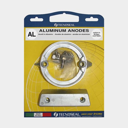 Sada hliníkových anod Tecnoseal, pro pohon, vhodné pro Volvo Penta AQ290 (Duo-prop)