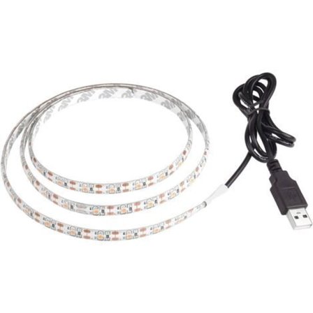 LED-remsor, vattentäta LED-bakgrundsbelysning USB LED-remsa ljuslampa varmvit, för TV/PC/bärbar dator etc, 1m