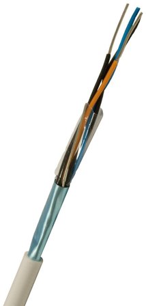 Nexans PTS-HF Telekabel 2x2x0.6 mm, vit 500 m, bobin, Anslutningsdon & kablar