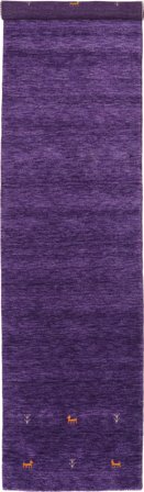 Gangloper 80X350 Effen Gabbeh Loom Two Lines Vloerkleed - Purper