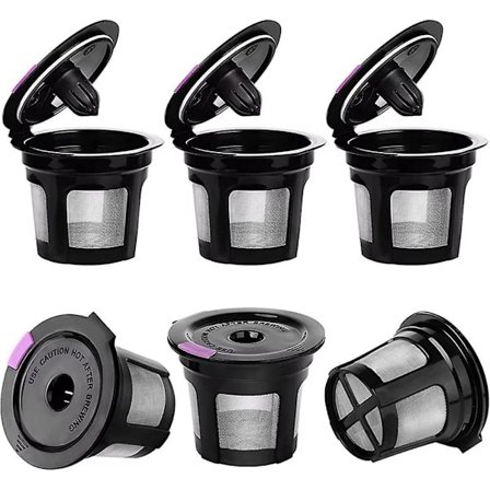 Återanvändbara K-koppar, 6-pack återanvändbara K-koppar med plast, återanvändbara K-koppar