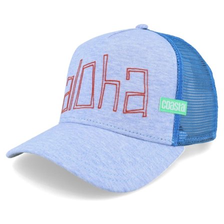 Coastal - Blå trucker Keps - Aloha Jersey Blue Coastal Trucker @ Hatstore