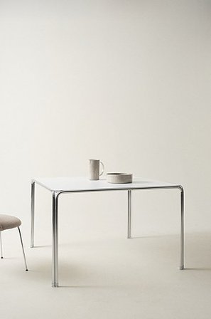 Jotex - Spisebord 120x120 Cm Mat hvid hvid - DAYTON - Køb Spisebord hos Jotex