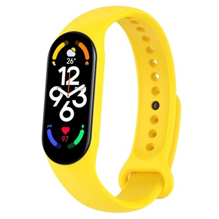 Gul Gul Silikon Armbandsrem kompatibel med Xiaomi Mi Band 7 kompatibel med Xiaomi Mi Band 7 / 7nfc / 6 / 6 Nfc / 5 / 5 Nfc / Amazfit Band 5