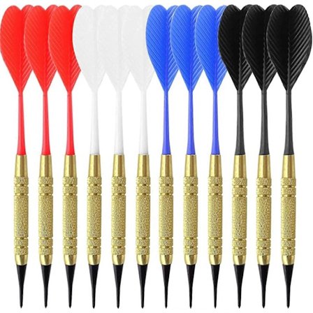 Plasttipp Dart, Dartpiler for Elektronisk Blink, 12 Soft Tip Dartpiler for Elektronisk Dartblink, 18 Gram Dartpil, med 100 Tipper