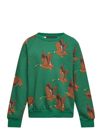 Ducks Aop Sweatshirt Tops Sweat-shirts & Hoodies Sweat-shirts Green Mini Rodini