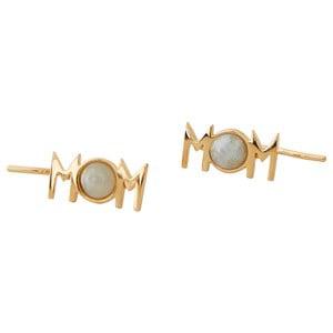 Design Letters Aquamarine Great Mom Earstuds One Size - Jewellery and watches - One size - Gold