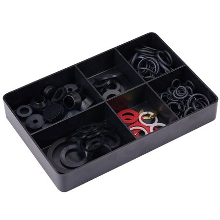 Kasse med gummipakninger 125 stk