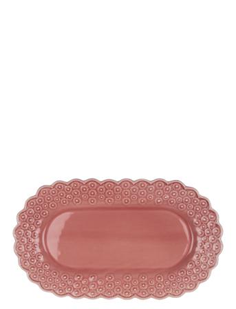 Ditsy Oval Platter 1-Pack Home Tableware Serving Dishes Serving Platters Lyserød PotteryJo