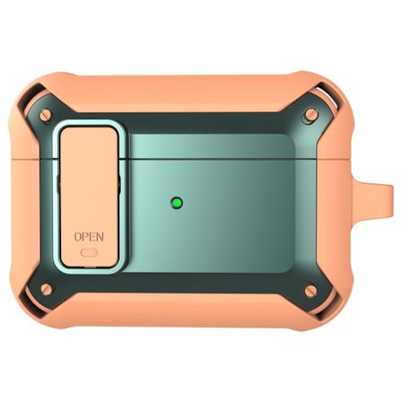 AirPods Pro TPU-fodral med design för snäpplock - Grön / Orange