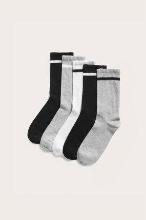 Kappahl | Skarpetki 5-pak Jasnoszary 34/36 | Jasnoszary