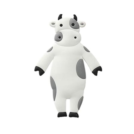 Creative Cartoon Animal Spårlös krok Stansfri böjbar förvaringskrok (kor)