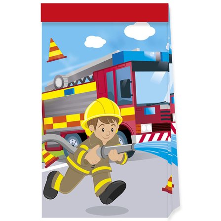 Brandman Papperspåse 4-pack - Partyninja.se