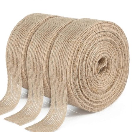 10M Jute Sekkebåndsremse - 2CM Sekkebåndsremse - Håndverks jute remse for dekorering av bryllupsgaver og julekransprosjekter (LGL)