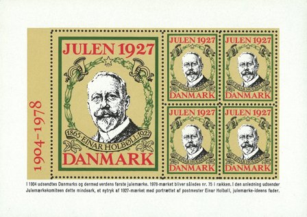 Danmark 1978 - julmärkeblok - Einar Holbøll