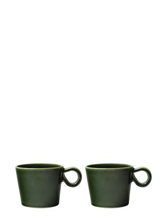 Daria Cup 28 Cl St Ware 2-Pack Home Tableware Cups & Mugs Coffee Cups Grön PotteryJo