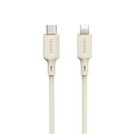 Dudao L7SCL USB-C - Lightning-kabel 30W 1m - beige