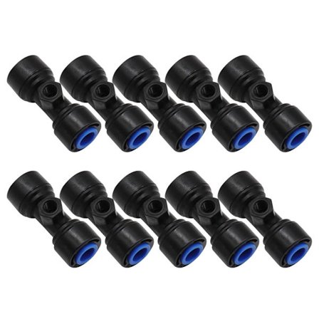 Dimmunstycks T-kopplingar för 0,65 cm 1/4 tums Slip Lock Dimmunstycken Gängade Dimmunstycks T-kopplingar för Utomhuskylsystem