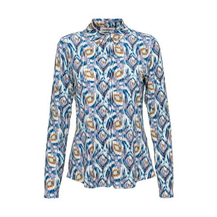 &Co Woman Lotte Etching UL , Blauw , Dames , Maat: L Longsleeve shirts