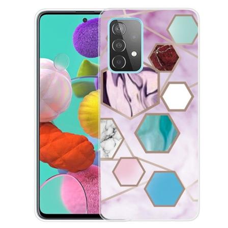 Marble Samsung Galaxy A33 5G Suojakotelo - Hexagon Fragments In Violetti Multicolor