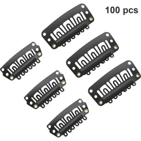 100 kappaleen peruukkiklipsit U-muotoiset metalliklipsit ruostumattomasta teräksestä valmistetut peruukkiklipsit