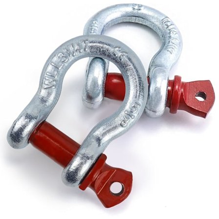 Stk. Høystyrke Galvanisert Stål Sjakkel Slepesjakkel med Øyebolter Justerbar Sjakkelspenne (WLL: 3.25t)