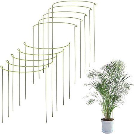 Sett med 10 plantestolper - Støtter for klatreplanter og blomster