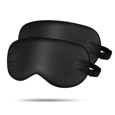 Sovmask i siden för kvinnor och män, justerbar ögonmask