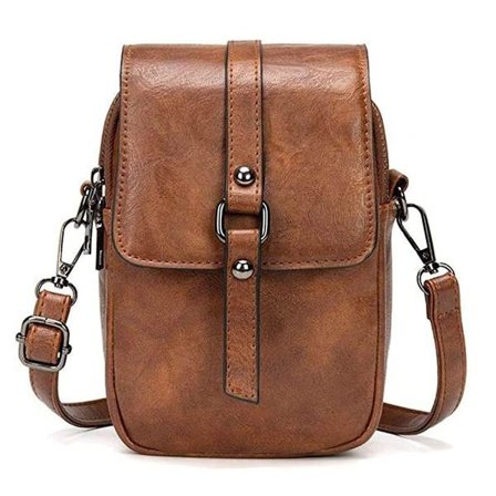 Mobiltelefon axelväska dam mobiltelefon väska vintage läder axelväska KLB